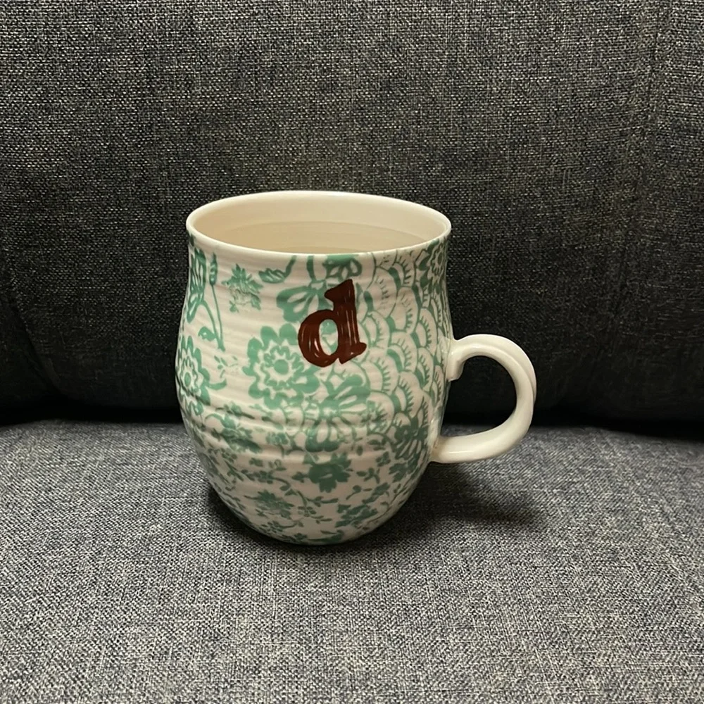 Anthropologie Homegrown Monogram Mug